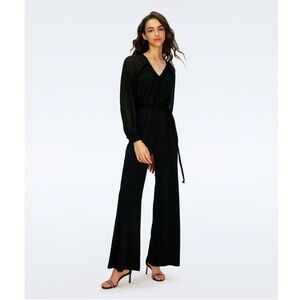 DVF Black Jumpsuit Size 2